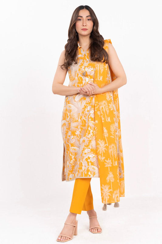 3 Piece Printed Lawn Suit With Printed Lawn Dupatta