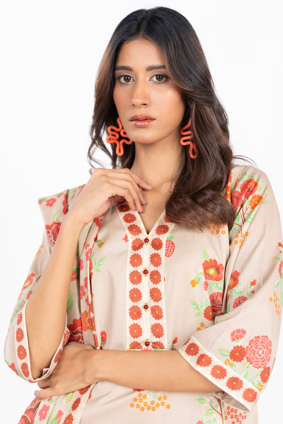 3 Piece Printed Lawn Suit With Printed Lawn Dupatta