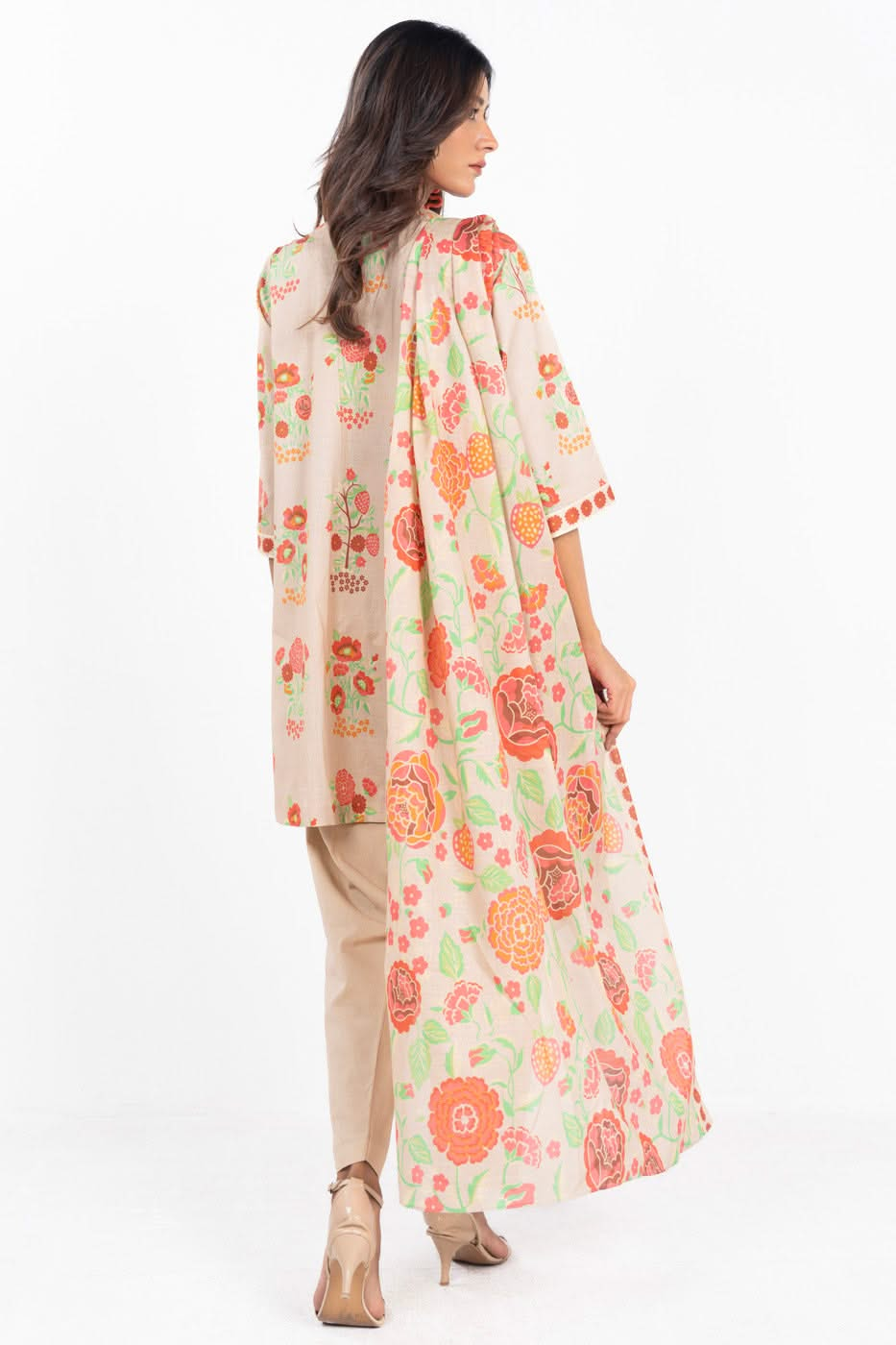 3 Piece Printed Lawn Suit With Printed Lawn Dupatta