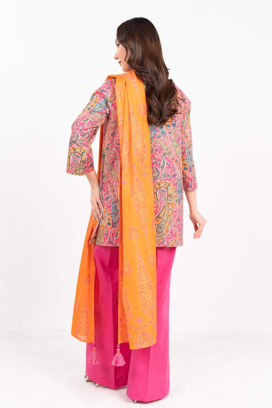 3 Piece Printed Lawn Suit With Printed Lawn Dupatta