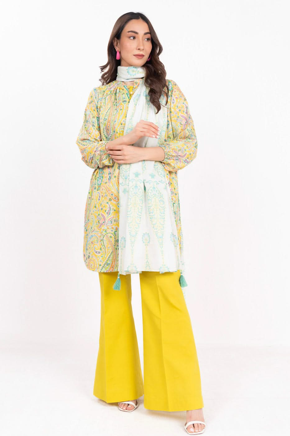 3 Piece Printed Lawn Suit With Printed Lawn Dupatta