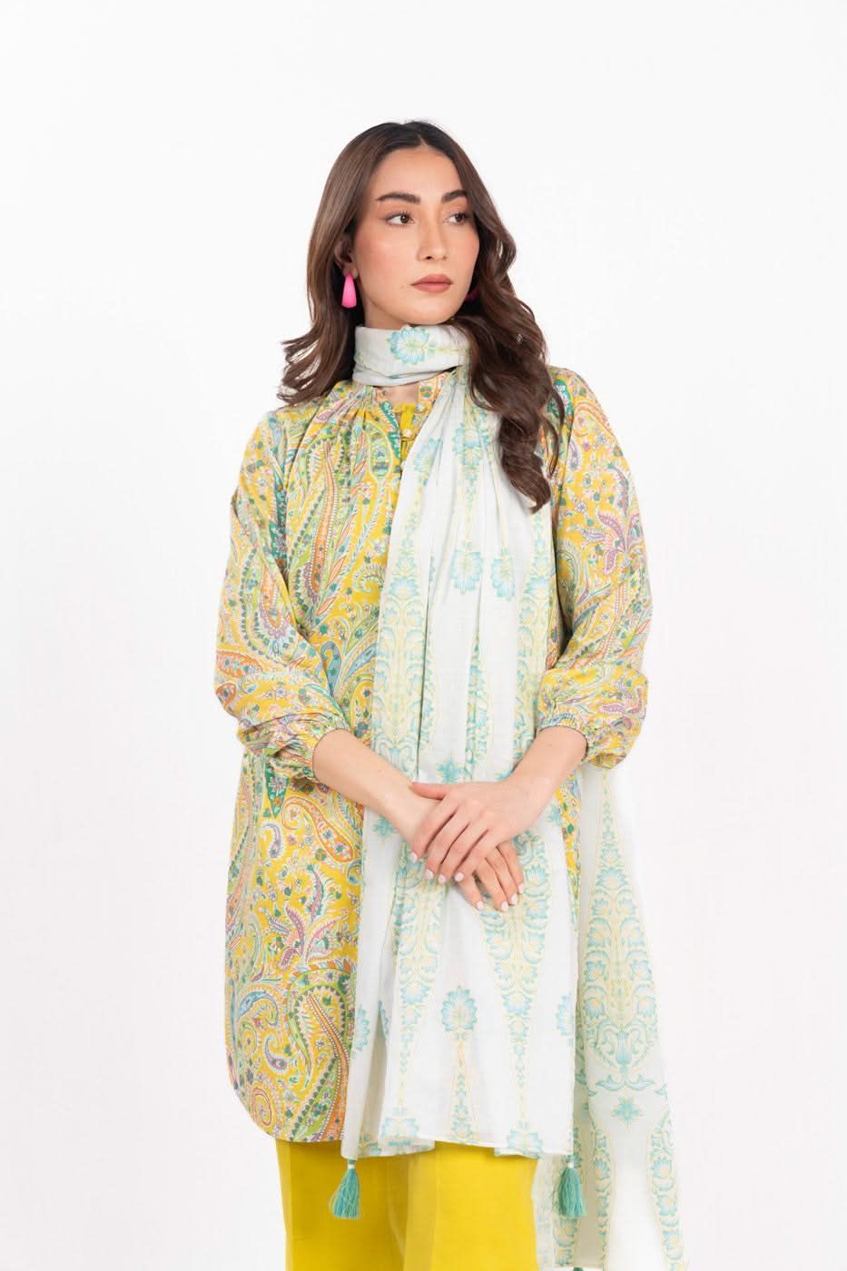 3 Piece Printed Lawn Suit With Printed Lawn Dupatta