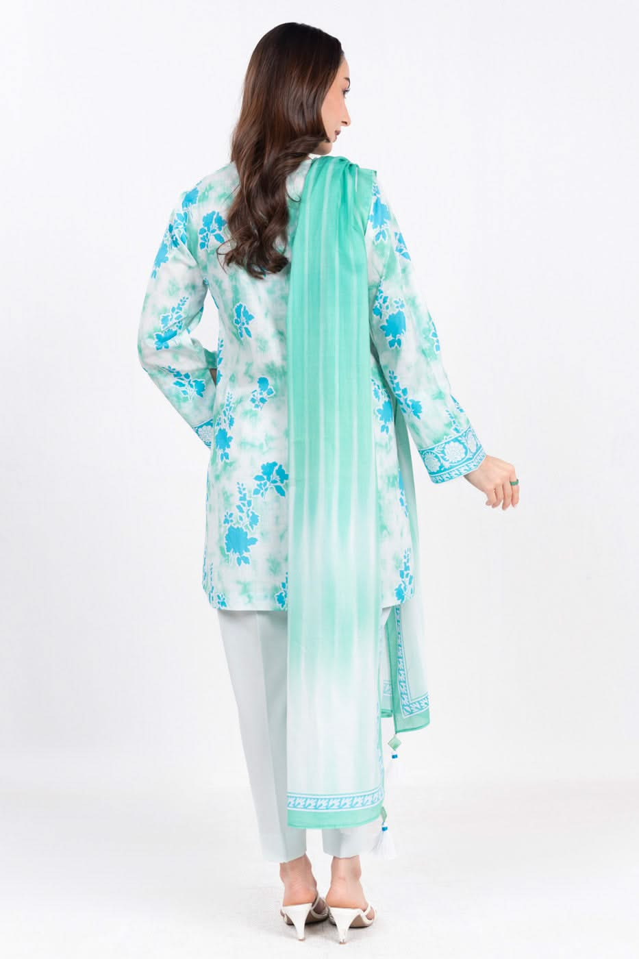 3 Piece Printed Lawn Suit With Printed Lawn Dupatta