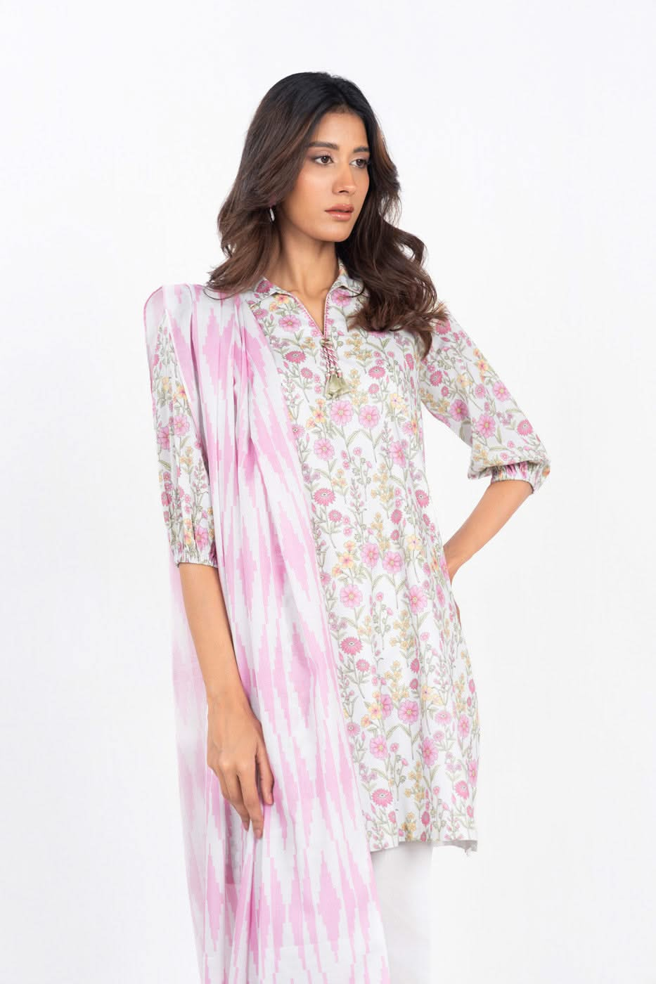 3 Piece Printed Lawn Suit With Printed Lawn Dupatta