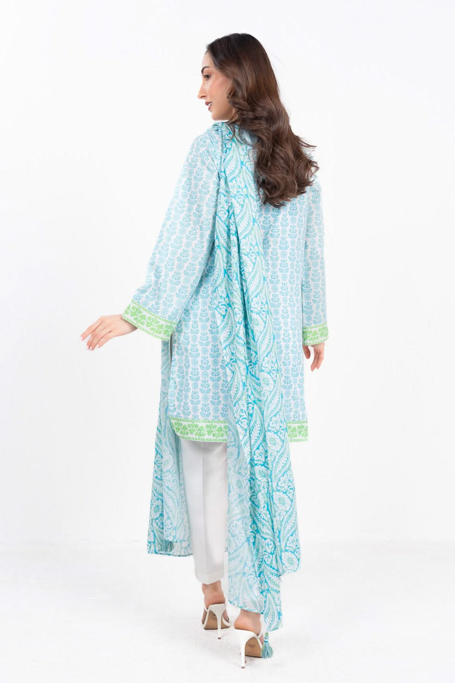 3 Piece Printed Lawn Suit With Printed Lawn Dupatta