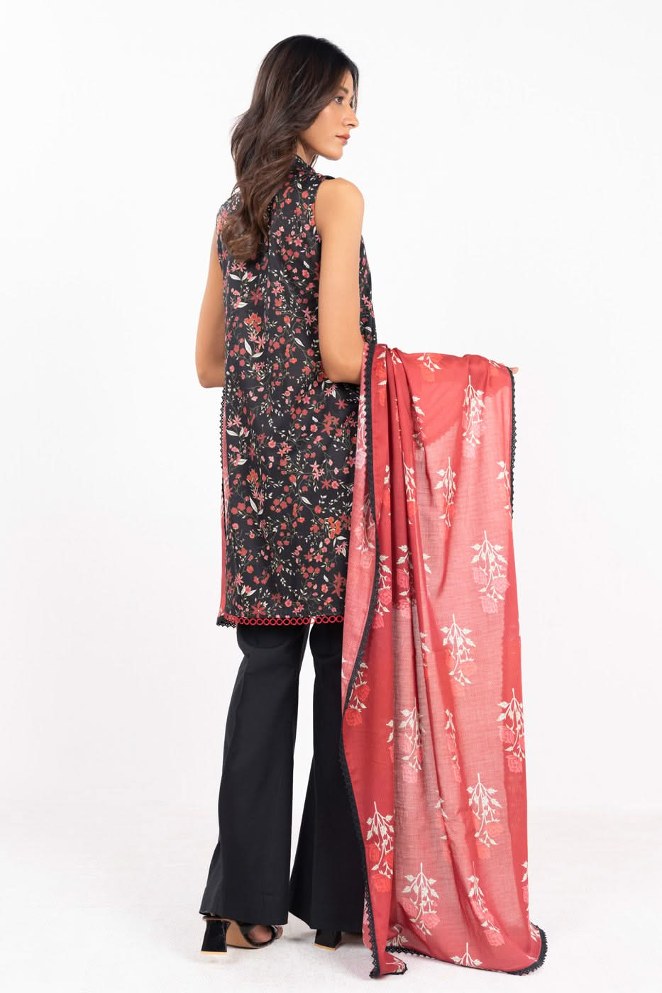 3 Piece Printed Lawn Suit With Printed Lawn Dupatta