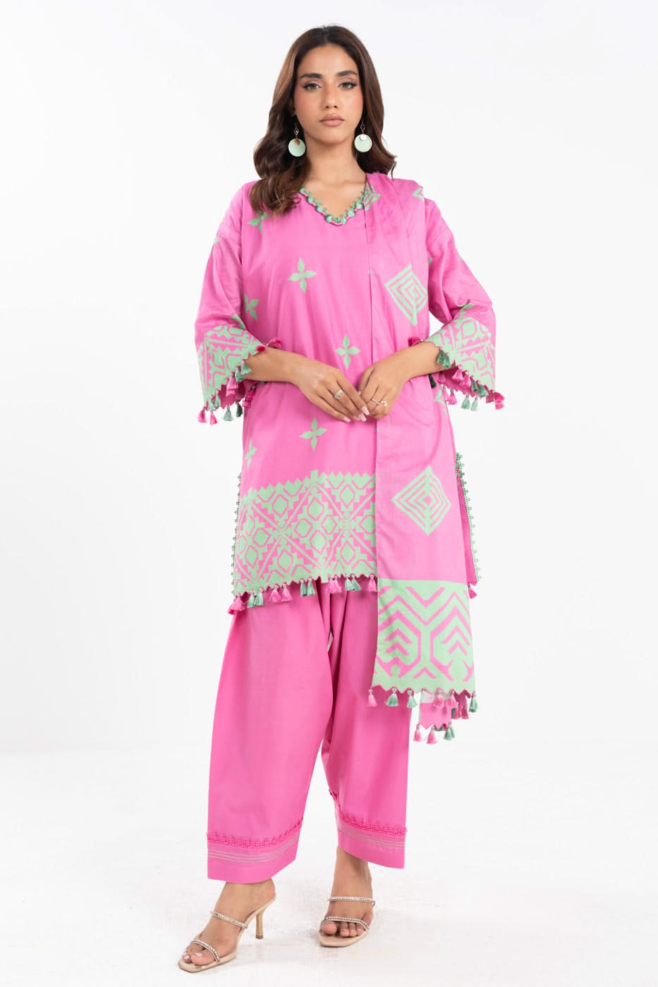 3 Piece  Printed Lawn Suit With Printed Lawn Dupatta