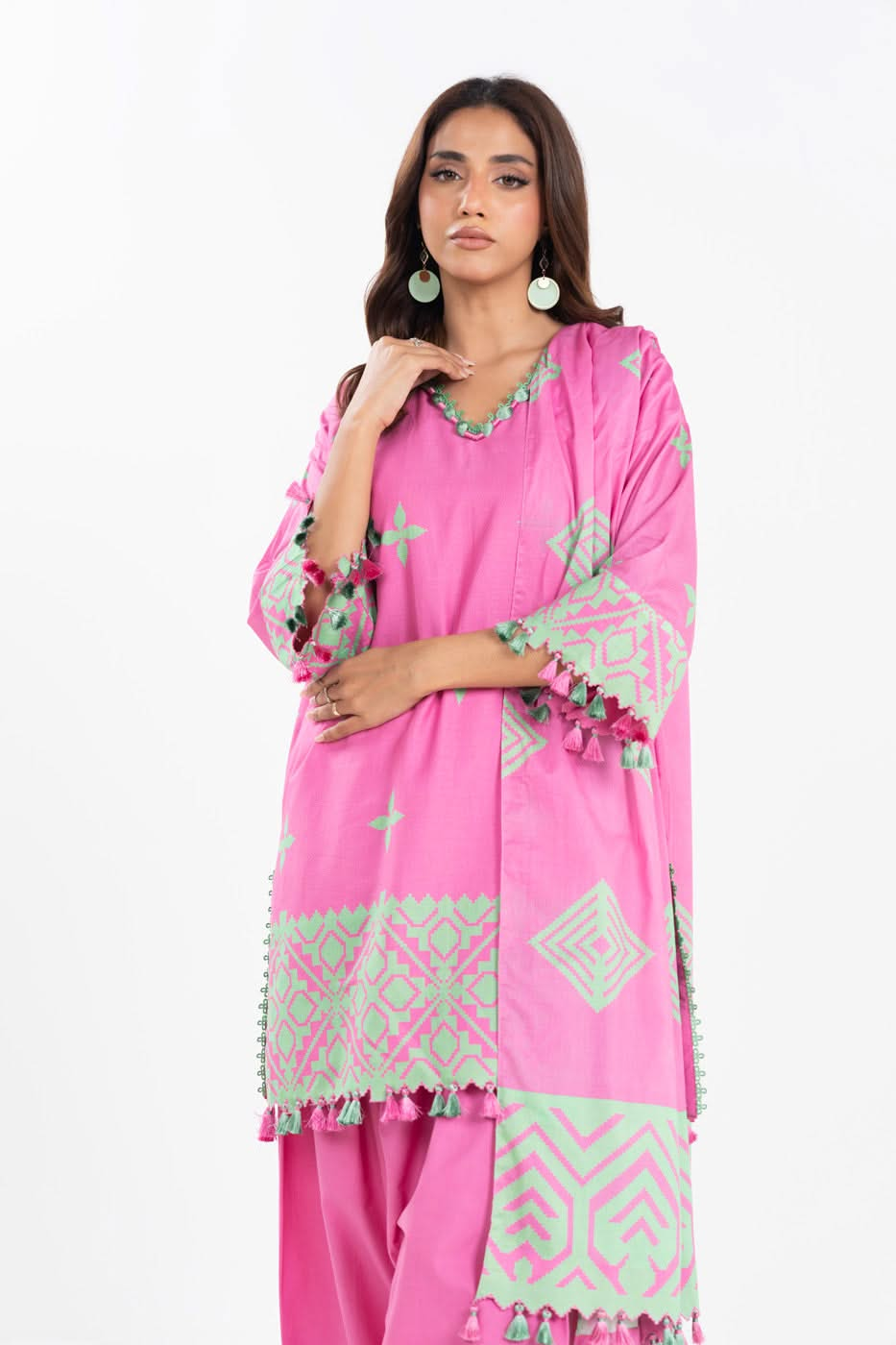 3 Piece  Printed Lawn Suit With Printed Lawn Dupatta