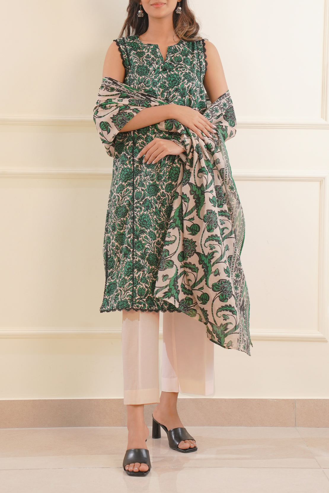 Unstitched Printed Lawn 3 Piece