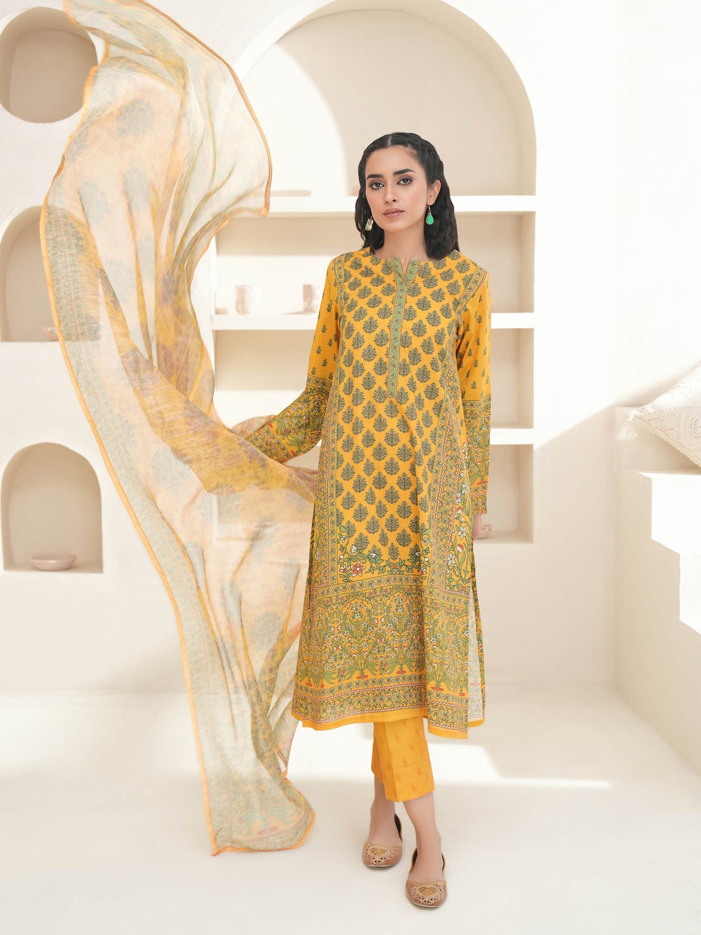 3 Piece Lawn Suit-Printed (Unstitched)