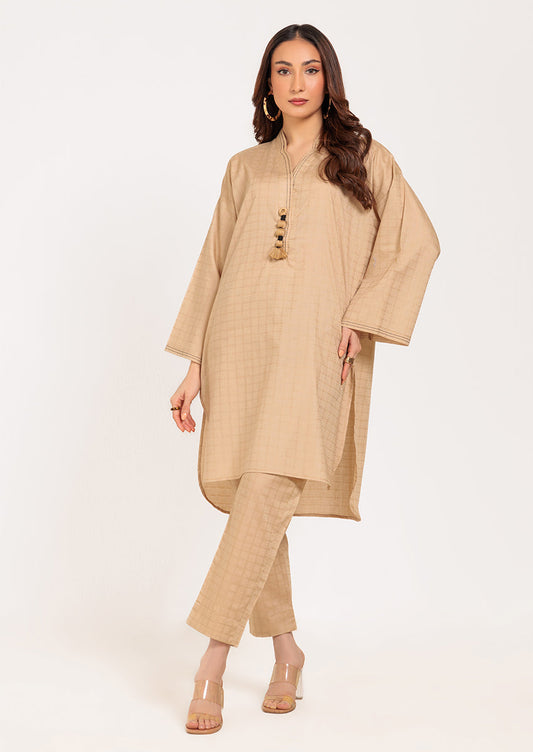 BEIGE-JACQUARD-2 PIECE (W25SL2031)