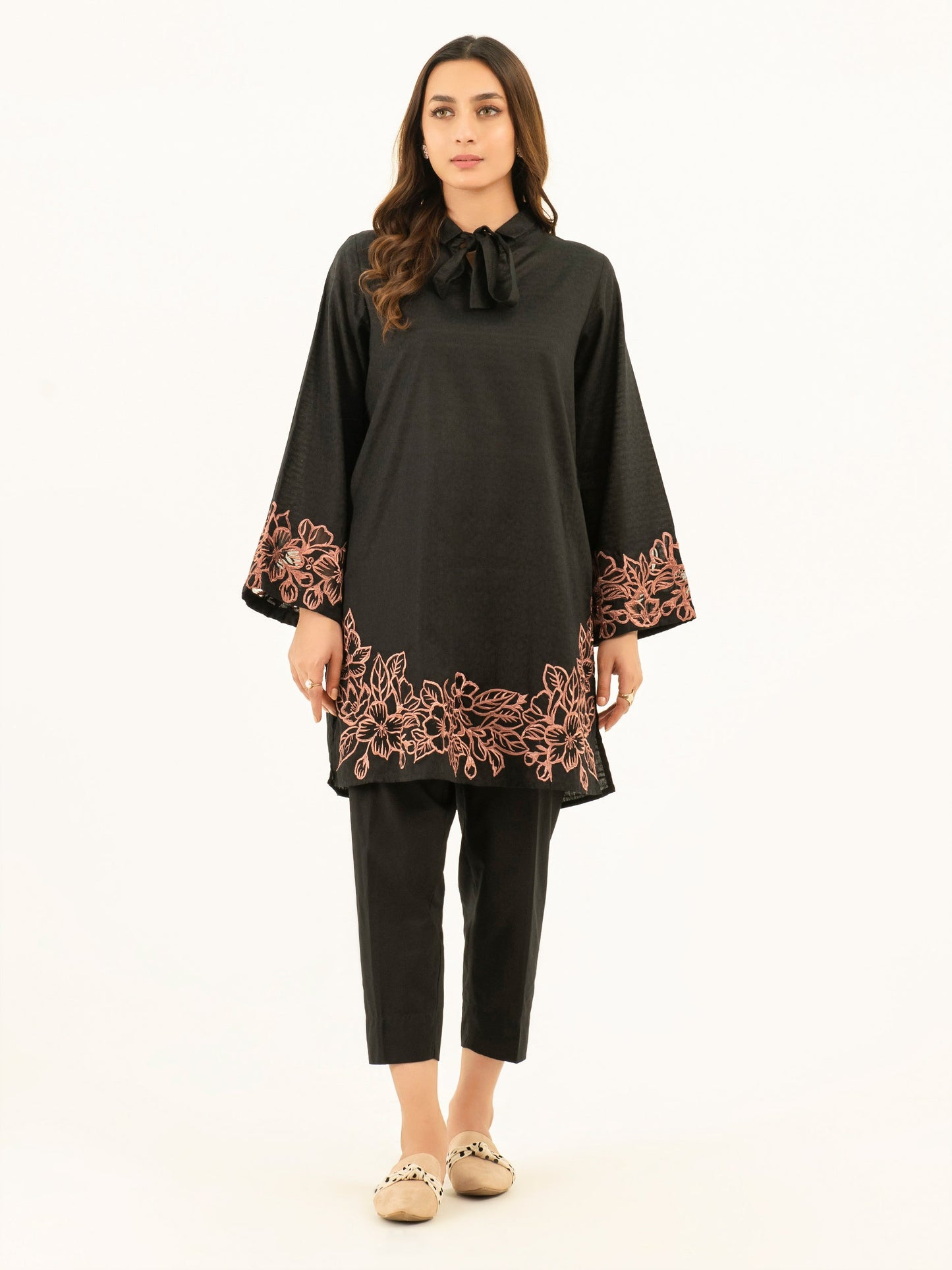 Jacquard Shirt-Embroidered (Pret)