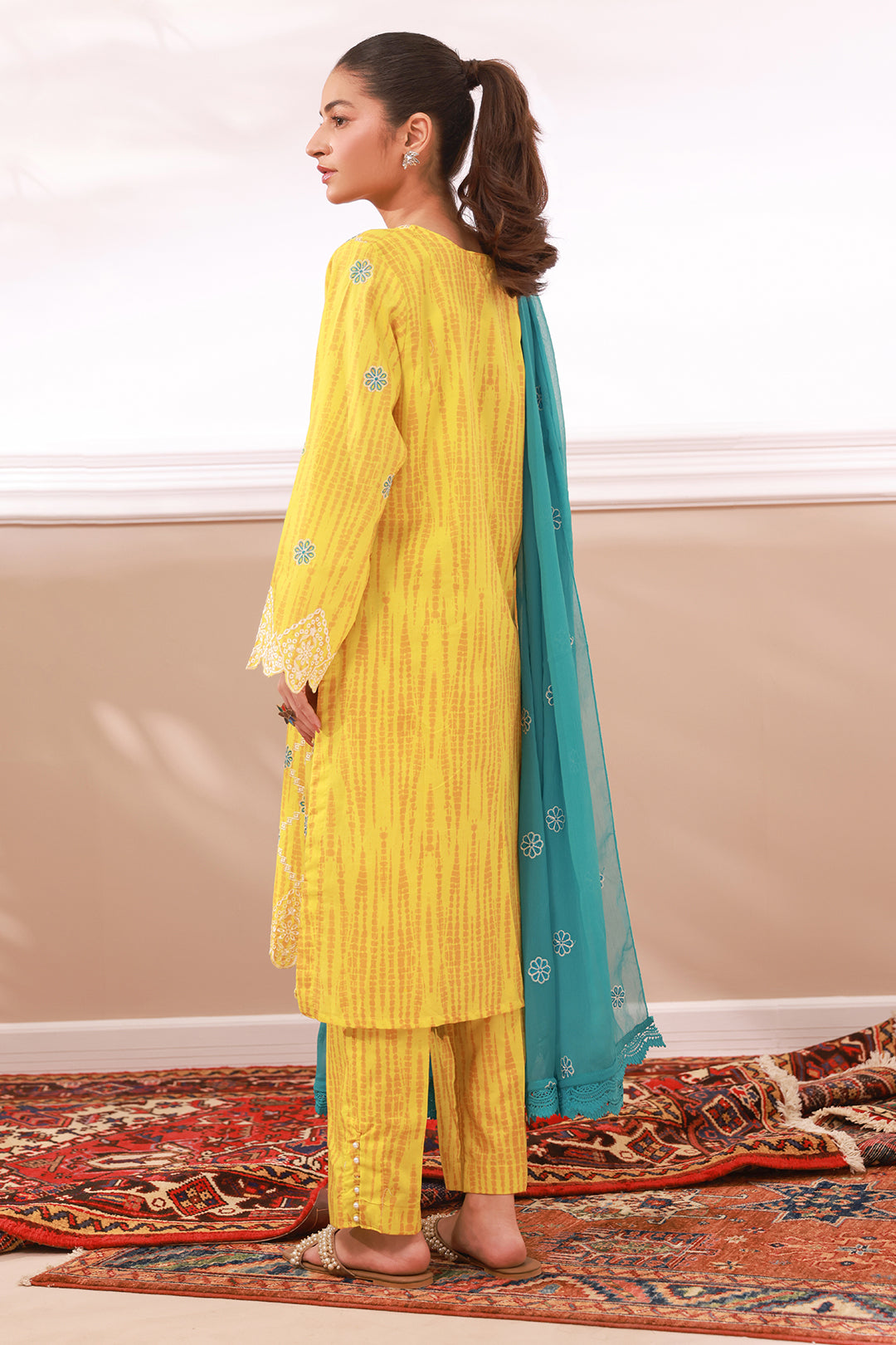 Embroidered Kurta Dupatta Trouser - 2133