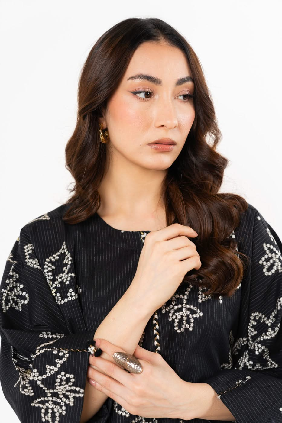 Stitched - Embroidered Zari Lawn Kurti