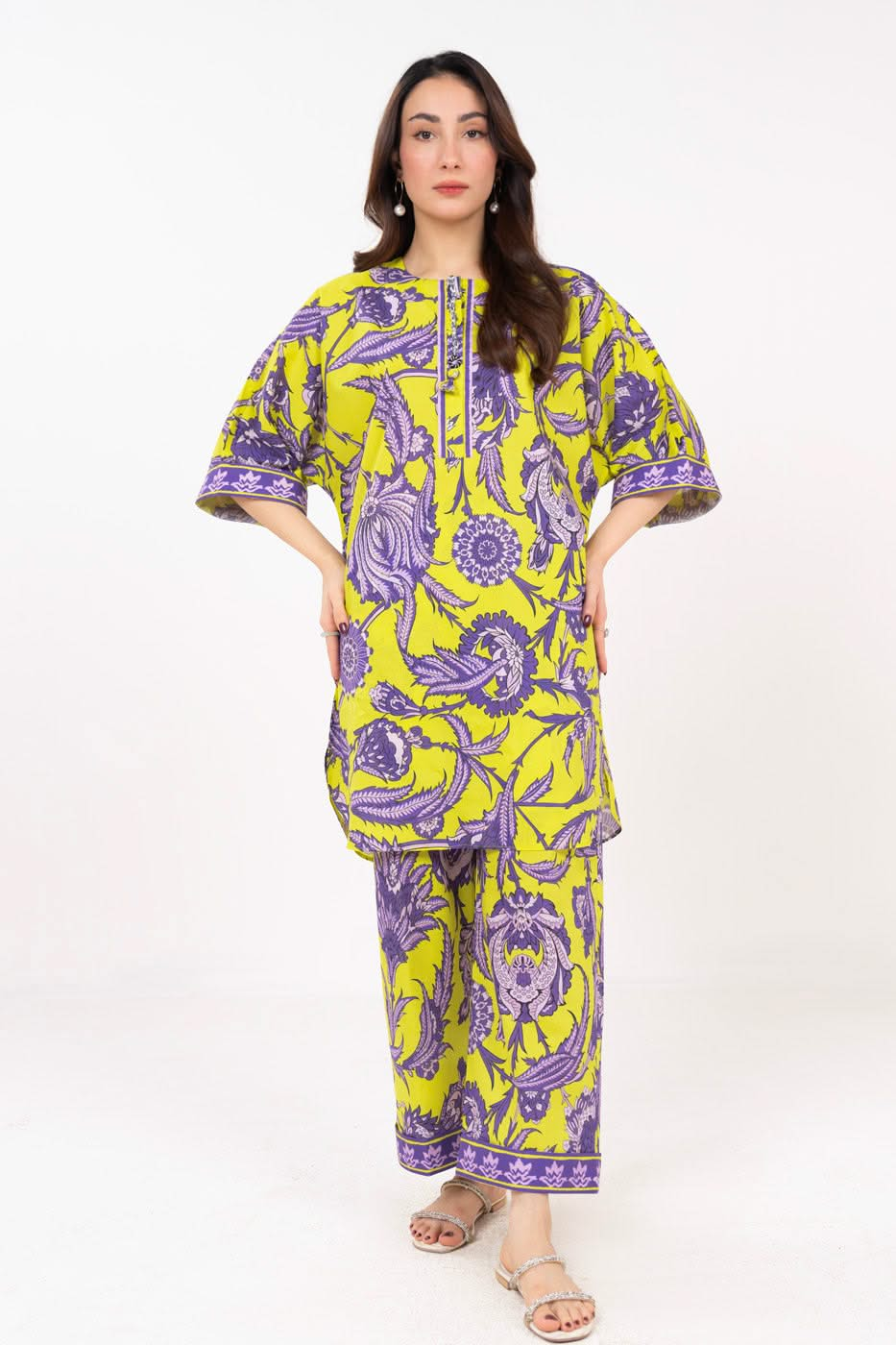 Stitched - Printed Cambric Kurti