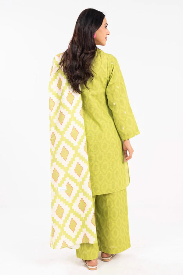 Stitched - 3 Pc Embroidered Khaddar Outfit