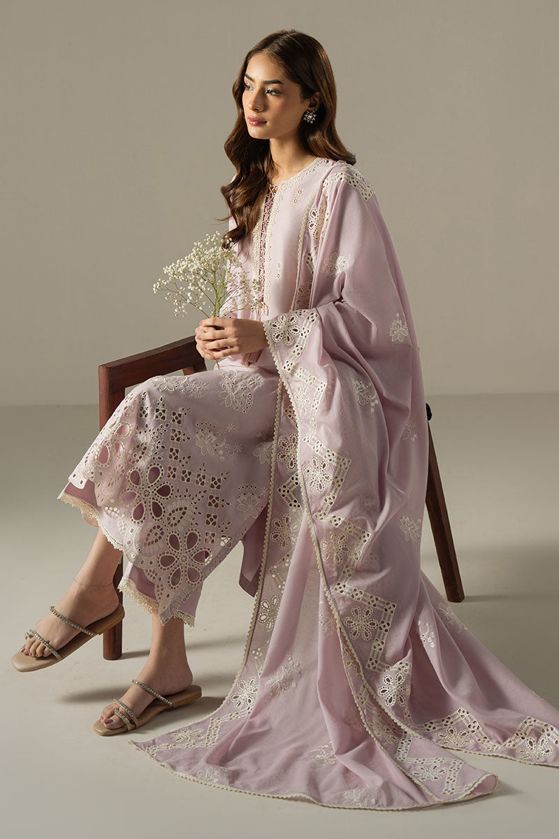 LILAC BLOOM-3PC CHIKANKARI SUIT