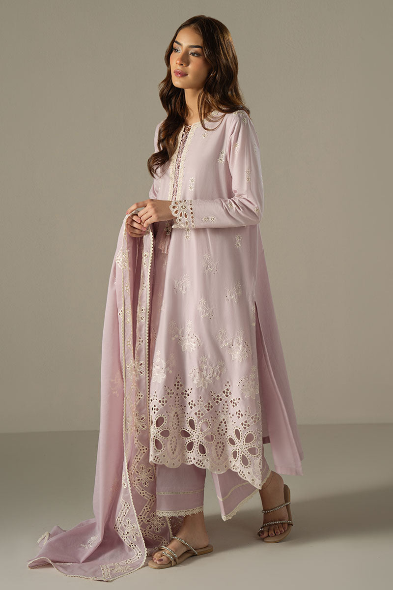 LILAC BLOOM-3PC CHIKANKARI SUIT