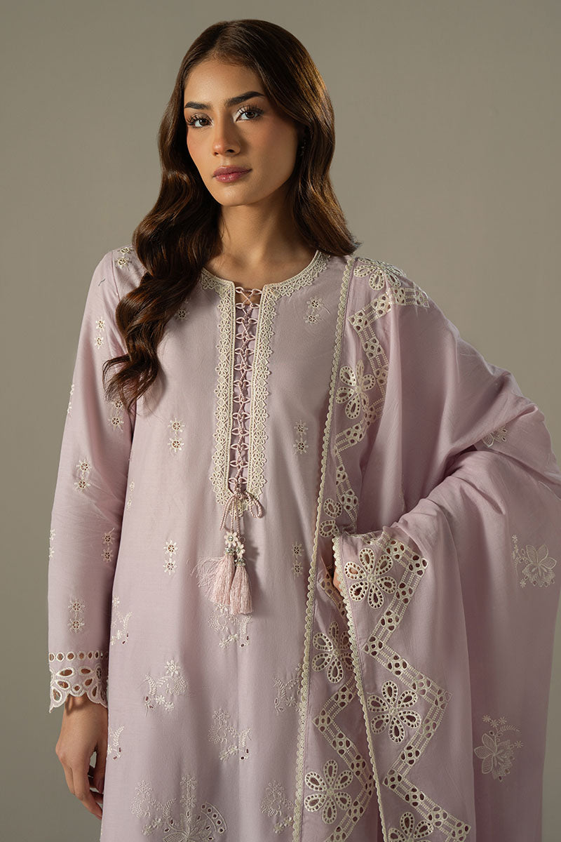 LILAC BLOOM-3PC CHIKANKARI SUIT