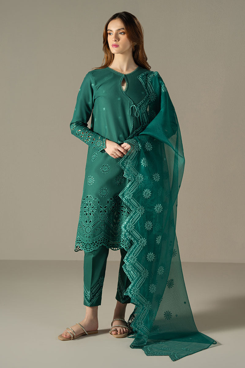 VERDENT FLORA-3PC CHIKANKARI SUIT