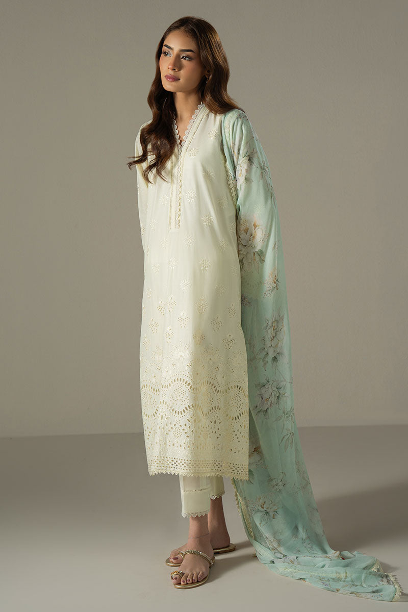 FLORAL MELODY-3PC CHIKANKARI SUIT