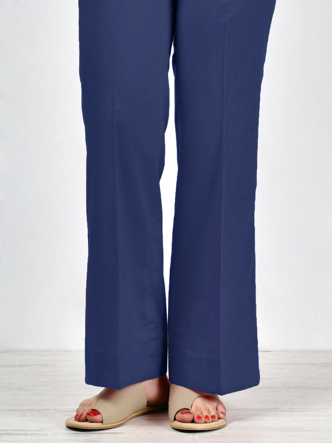 Unstitched Cambric Trouser - Blue