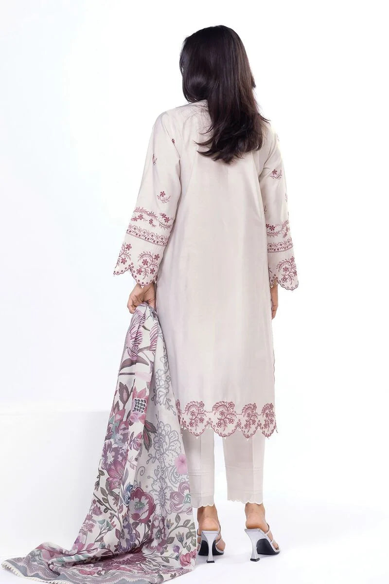 Embroidered | Dull Raw Silk Fabrics 3 Piece