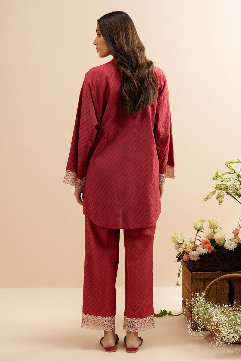 BRICK RED-2 PC (SHIRT & TROUSER)