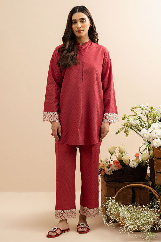 BRICK RED-2 PC (SHIRT & TROUSER)