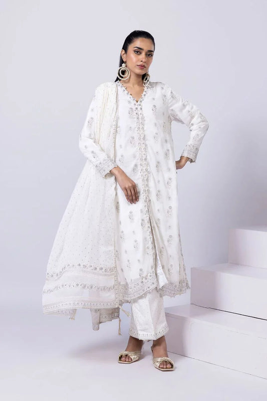 Embroidered | Polyester Crinkle Chiffon Kurta