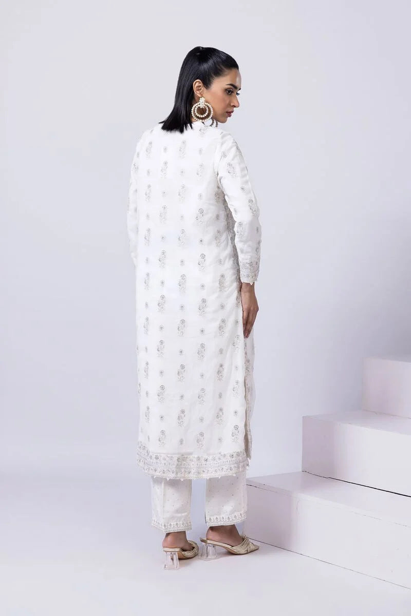 Embroidered | Polyester Crinkle Chiffon Kurta