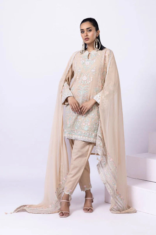 Embroidered | Polyester Crinkle Chiffon Kurta