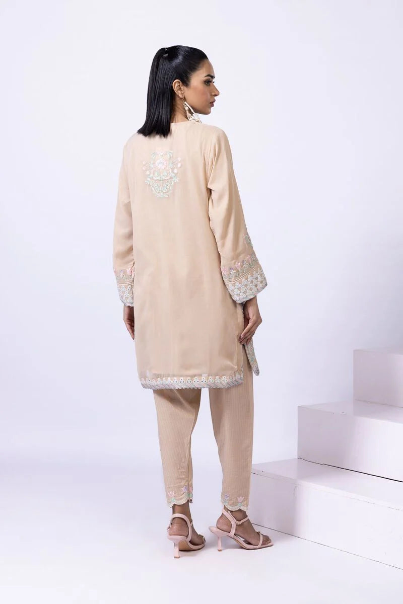 Embroidered | Polyester Crinkle Chiffon Kurta