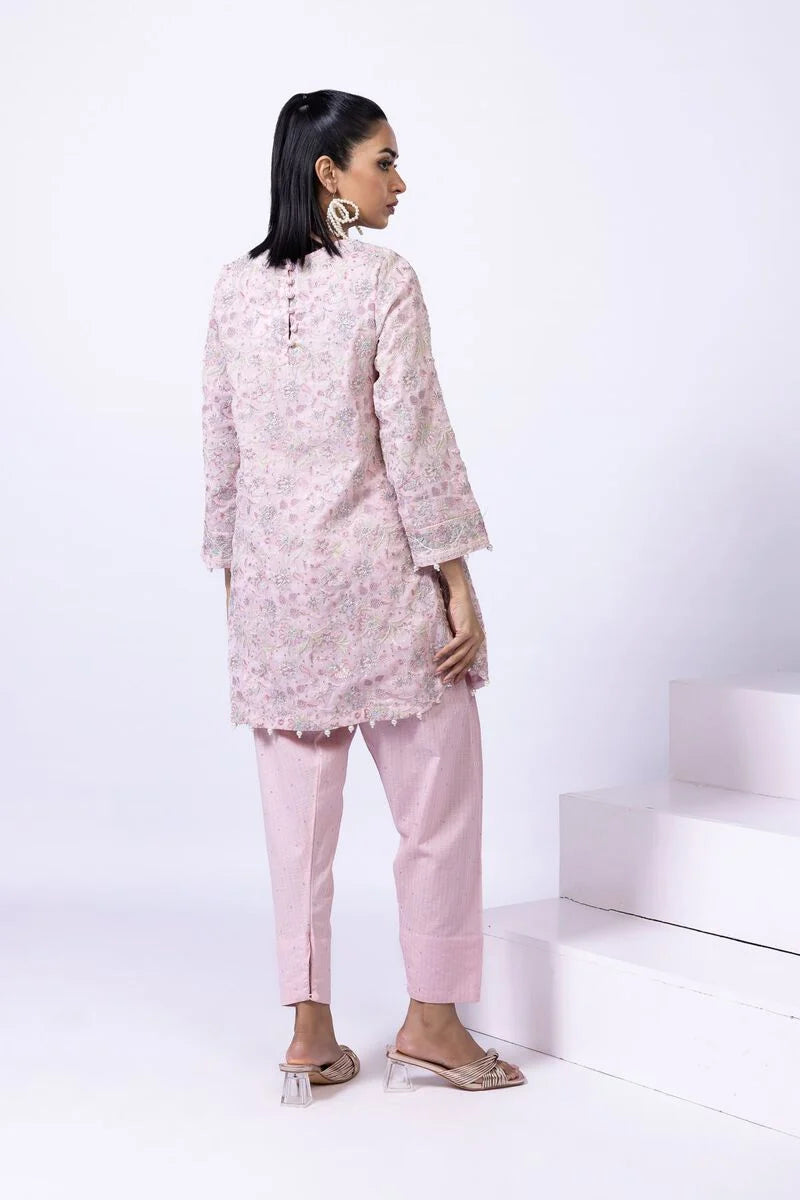 Embroidered | Polyester Crinkle Chiffon Kurta