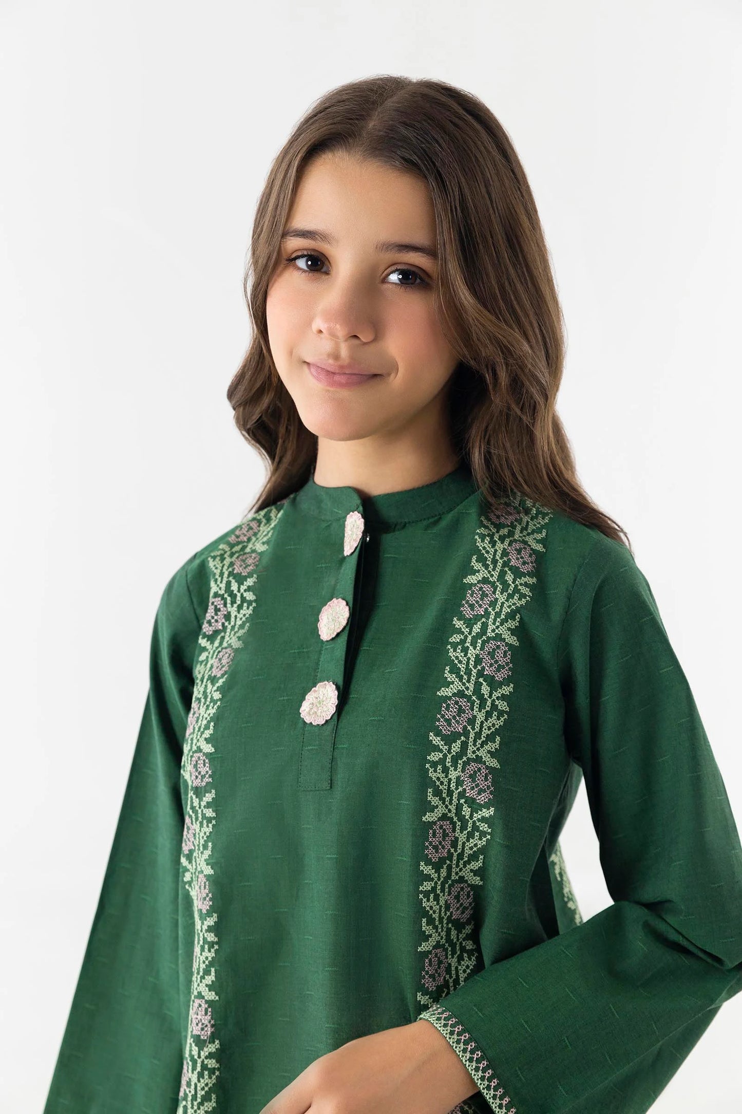 Stitched Kids Green Basic Shirt + Culotte