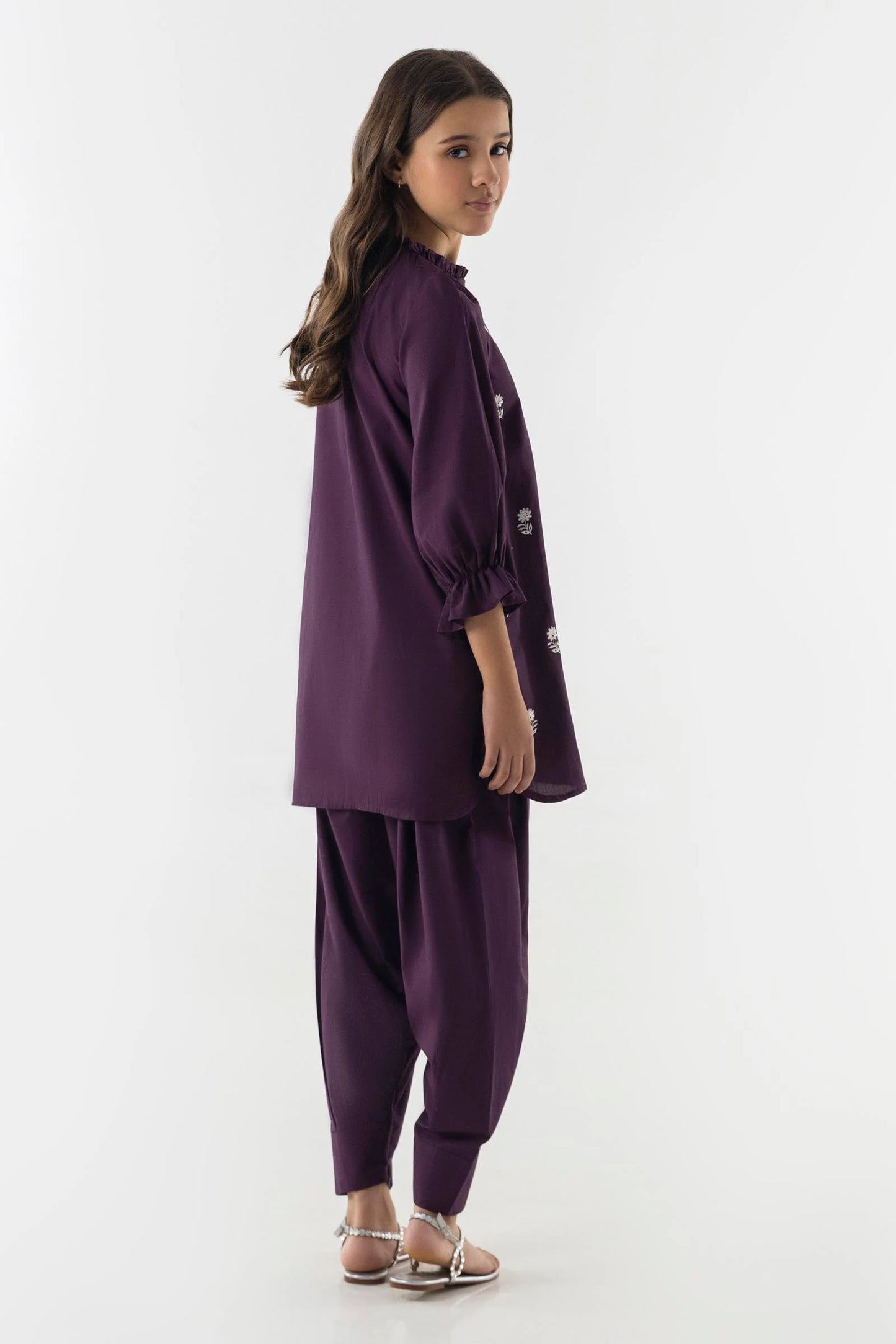 Stitched Kids Purple Basic Shirt + Shalwar