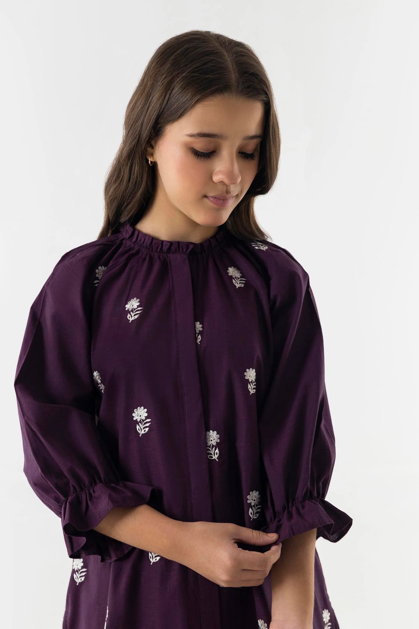 Stitched Kids Purple Basic Shirt + Shalwar