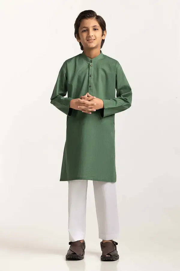 Green Basic Kurta KR-KPLN24-023