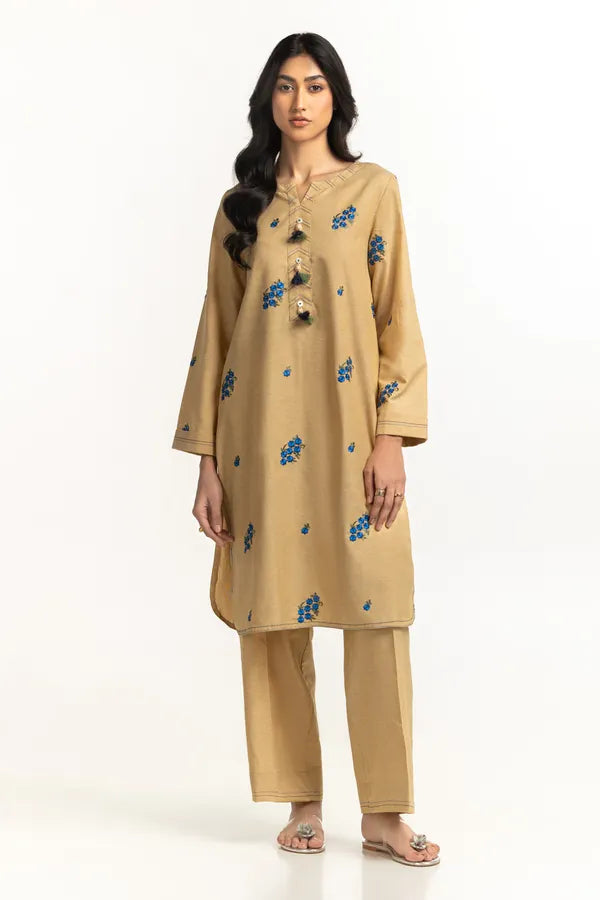 Yarn Dyed Embroidered Shirt And Dyed Trouser IPST-34322