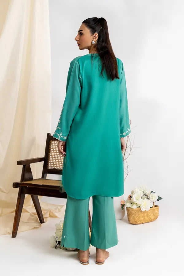 Herringbone Embroidered Shirt And Dyed Trouser IPST-44164