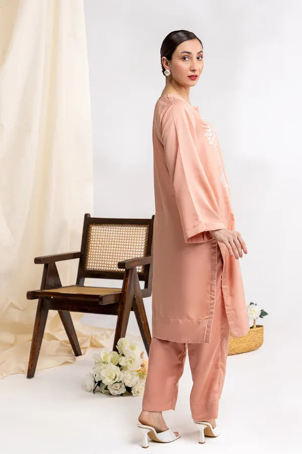 Herringbone Embroidered Shirt And Dyed Trouser IPST-44170