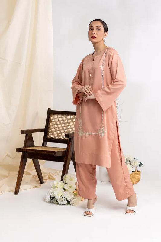 Herringbone Embroidered Shirt And Dyed Trouser IPST-44170