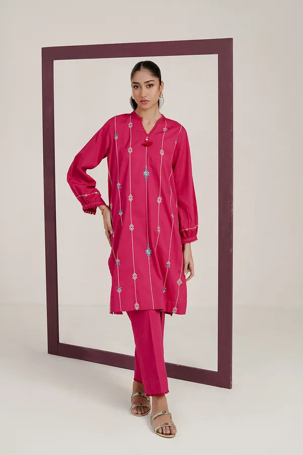 Corduroy Embroidered Shirt And Dyed Trouser IPST-44260