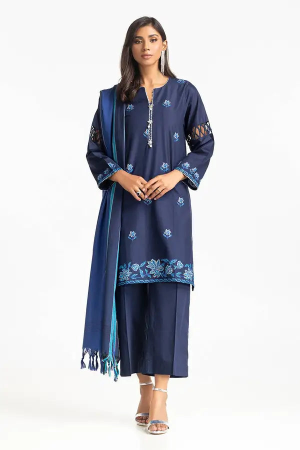 3 Piece Lawn Embroidered Suit IUSTKSD-370