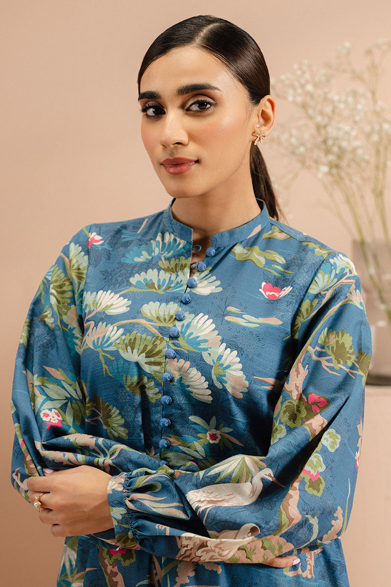 BLOOMING REVELS PRINTED KHADDAR SHIRT