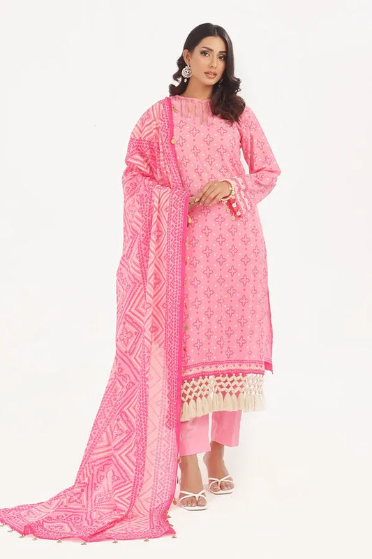 3 Piece Unstitched Lacquer Printed Lawn Suit CL-42315 B