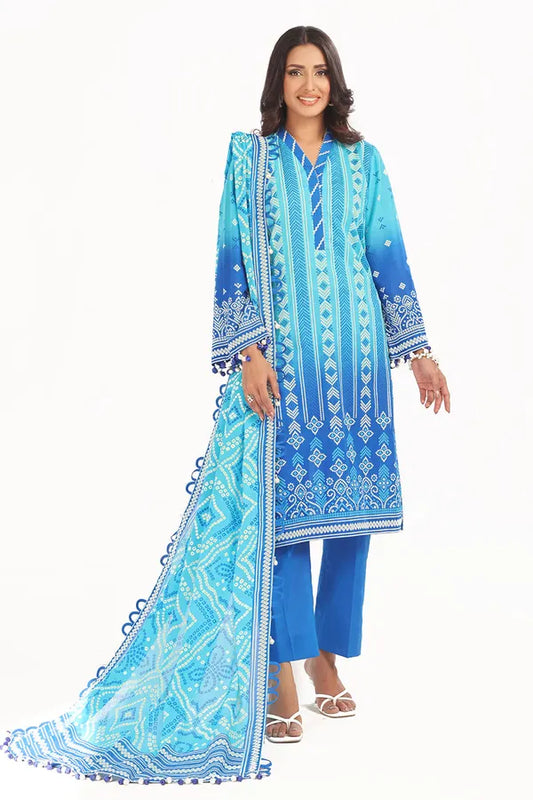 3 Piece Unstitched Lacquer Printed Lawn Suit CL-42328 B