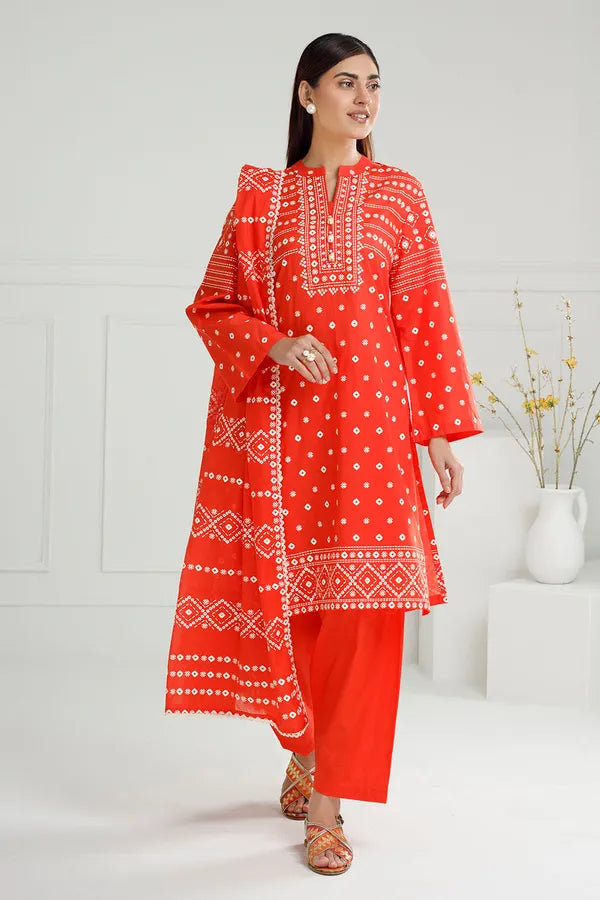 3 Piece Unstitched Lacquer Printed Lawn Suit CL-52172 B