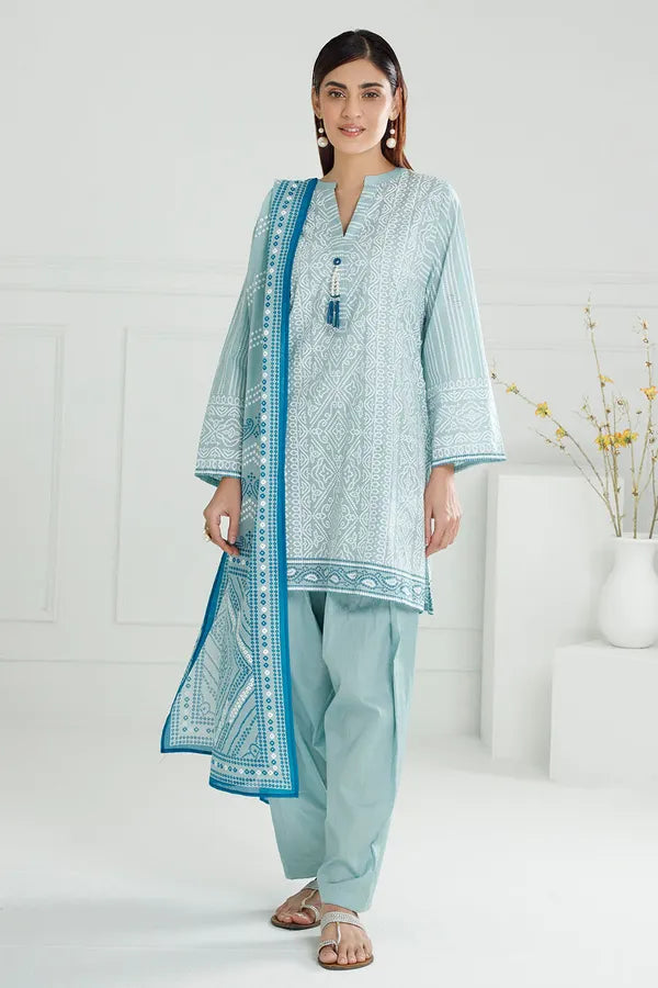 3 Piece Unstitched Lacquer Printed Lawn Suit CL-52179 B