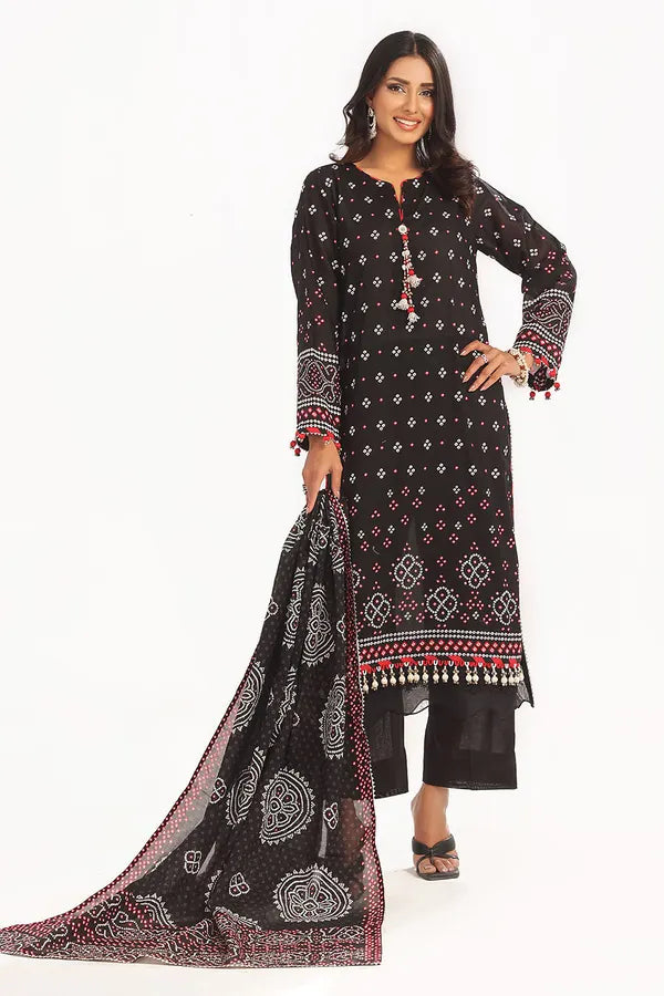 3 Piece Unstitched Lacquer Printed Lawn Suit CL-52171 A